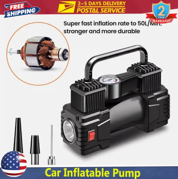Compresor de aire portátil de servicio de 150PSI, inflador de neumáticos de coche, bomba eléctrica, bomba inflable, neumáticos universales para motocicleta y coche de todos los tamaños