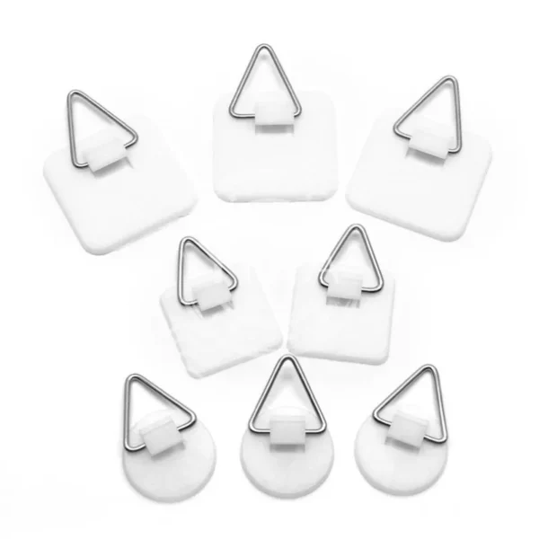 Colgador de platos adhesivo Invisible, soportes de platos verticales, ganchos para platos para imágenes, suministros de decoración artística de pared, accesorios para el hogar, 10 Uds. - Imagen 4
