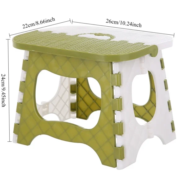 Taburete plegable de plástico grueso para puesto, taburete para niños, taburete de tren portátil ligero, taburete bajo para adultos, muebles que ahorran espacio - Imagen 9
