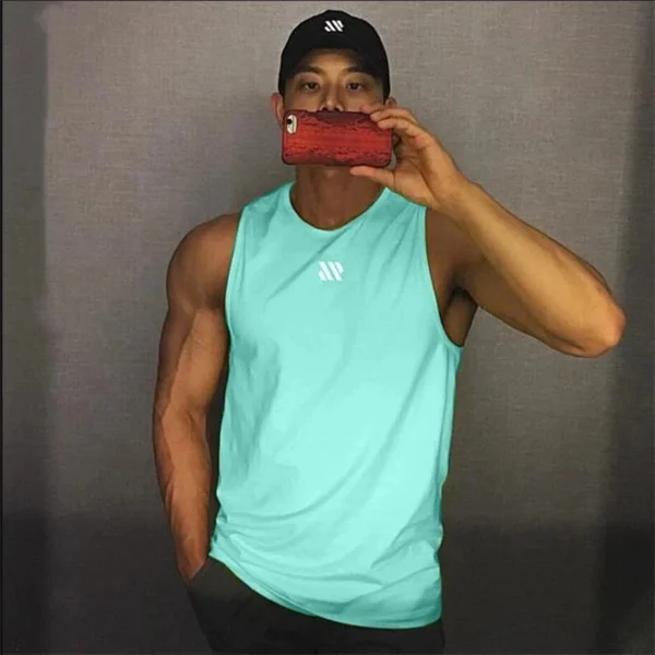 Camiseta sin mangas para gimnasio y fitness para hombre, camiseta sin mangas para Fitness, chaleco deportivo transpirable de malla para hombre, camiseta interior para gimnasio, chaleco para correr para hombre - Imagen 3
