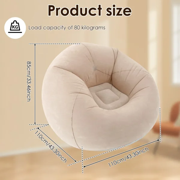 Sofá inflable con bolsa de frijoles, sillón perezoso, cama reclinable interior plegable, muebles de Tatami, sala de estar, dormitorio - Imagen 6