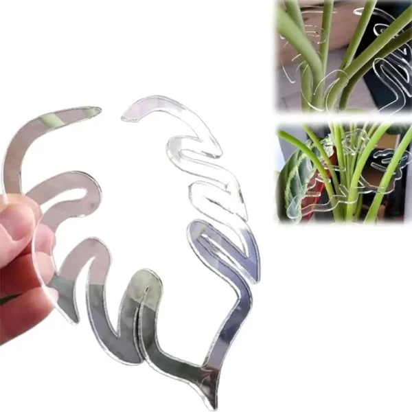 Abrazadera de bambú de concha de tortuga, soporte de tallo de planta de plástico transparente reutilizable para plantas de interior y exterior para amantes de las flores - Imagen 4