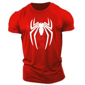 Camiseta con estampado de araña para hombre, Top de manga corta, holgado, informal, Hip-Hop, personalidad, moda de verano