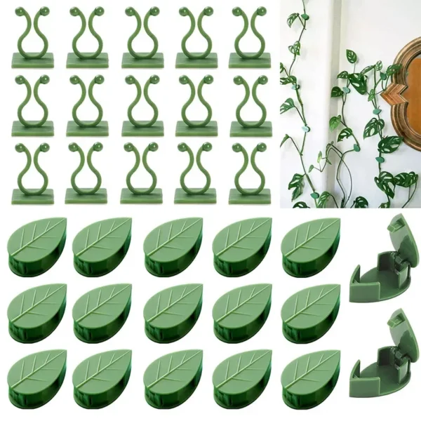Clips de fijación de pared para plantas trepadoras, fijador de vid de ratán, gancho autoadhesivo, Clip Invisible para encuadernación de jardín, Clip adhesivo de pared, 10/30/50 Uds.