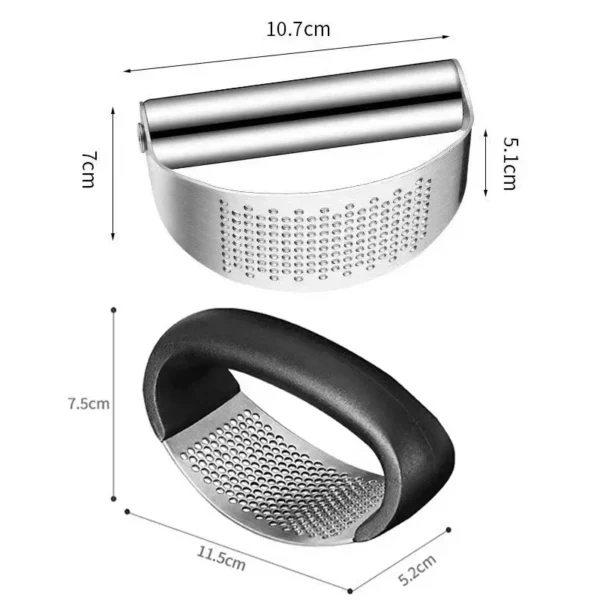 Prensa de ajo Manual multifunción de acero inoxidable, herramienta curvada para moler ajo, picadora, utensilios de cocina para el hogar - Imagen 6