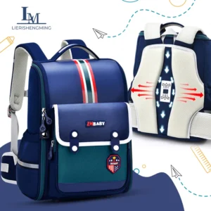 Mochila de escuela primaria de estilo británico, mochila ligera para niño, mochila de escuela primaria, bolso para niños para niñas, protección de la columna vertebral para niños