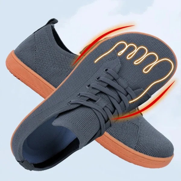Zapatos descalzos con punta ancha para hombre y mujer, zapatillas minimalistas para caminar |   Suela caída cero |   Malla transpirable - Imagen 2