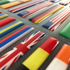 Pegatina de bandera nacional reflectante 3D, accesorios para motocicleta, calcomanía para coche, Italia británica, EE. UU., Francia, Rusia, España, Brasil, Chile, Ucrania