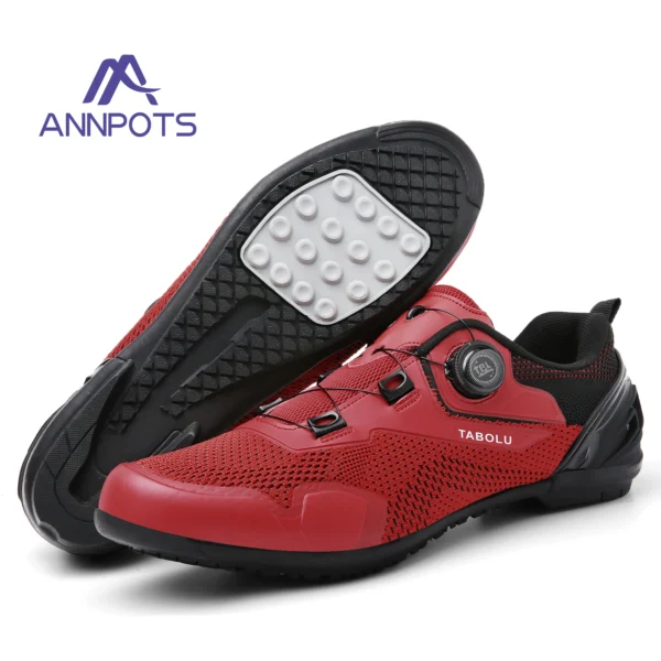 Zapatos para bicicleta de montaña, cómodos, ligeros y transpirables para exteriores, zapatillas deportivas para ciclismo, zapatos MTB para hombre, zapatos deportivos Unisex - Imagen 8