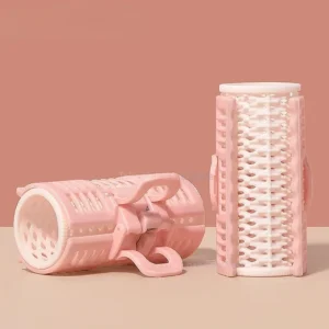Rizador de pelo con Clip rulos de pelo rosa Clip sin calor plástico sin calor rizos sin calor herramientas para rizar el cabello Cabello 2 uds
