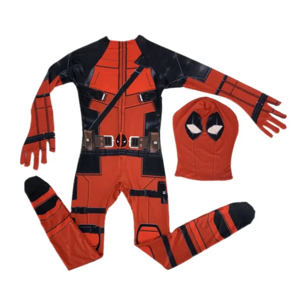 Disfraz de superhéroe Deadpool para niños, nuevo disfraz de Deadpooling 3, disfraz completo de Deadpool3, mono de Halloween - Imagen 6