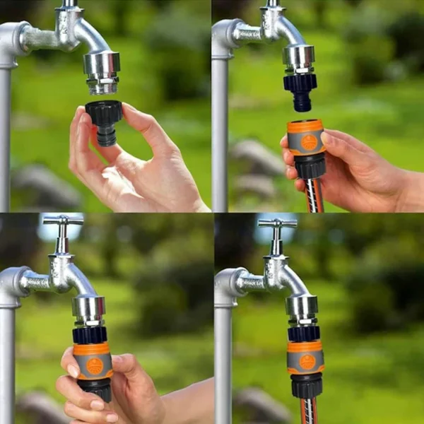Conector rápido extensor de grifo 10/1 Uds manguera de jardín junta de conexión de manguera conectores de tubería de agua de jardín accesorios de tubería de riego - Imagen 5