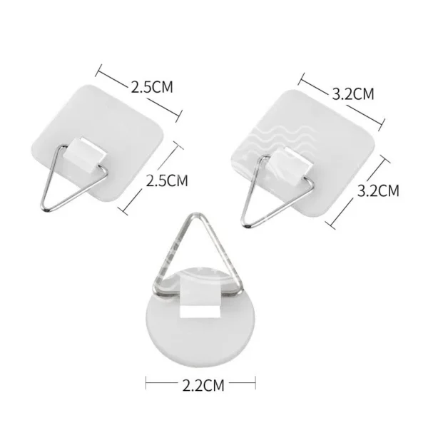 Colgador de platos adhesivo Invisible, soportes de platos verticales, ganchos para platos para imágenes, suministros de decoración artística de pared, accesorios para el hogar, 10 Uds. - Imagen 2