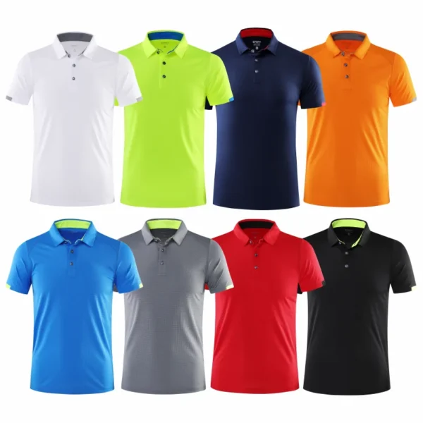 Camisa POLO de manga corta traje de ciclismo traje de fitness para hombres Deportes casuales solapa de secado rápido - Imagen 4