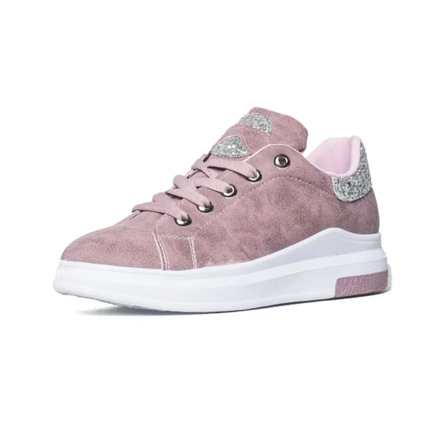 Zapatos de mujer, zapatillas de deporte, zapatos casuales suaves y cómodos, zapatos planos de moda para mujer, zapatos femeninos de PU - Imagen 8