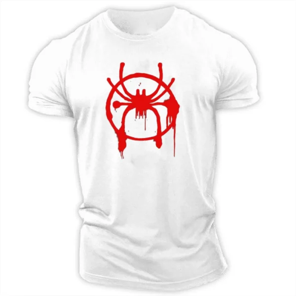 Camiseta con estampado de araña para hombre, Top de manga corta, holgado, informal, Hip-Hop, personalidad, moda de verano - Imagen 10
