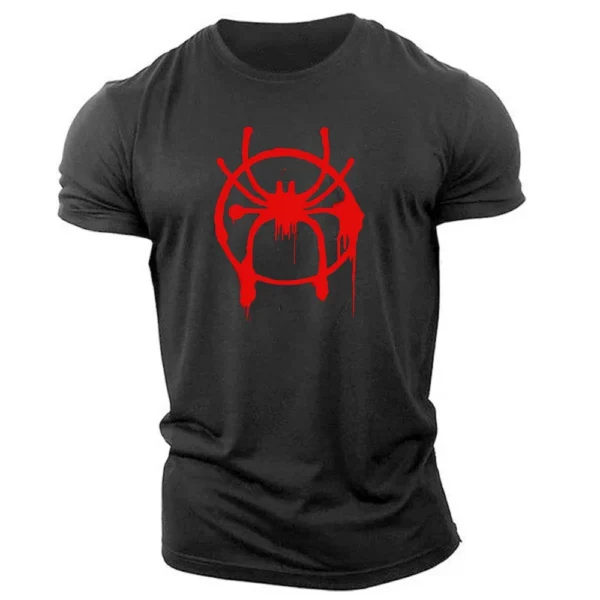 Camiseta con estampado de araña para hombre, Top de manga corta, holgado, informal, Hip-Hop, personalidad, moda de verano - Imagen 11