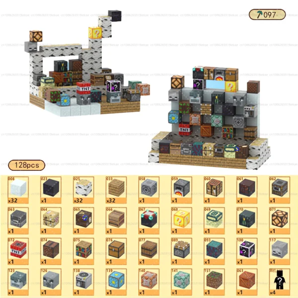 Bloques de construcción magnéticos, cubo magnético, juego de juguetes del mundo de la mina, cubos apilables sensoriales Montessori, juego de construcción, regalo de cumpleaños - Imagen 16