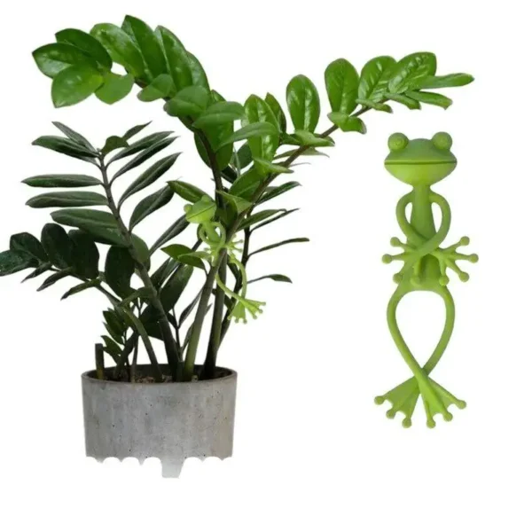 Atadura de Cable reutilizable en forma de rana, soporte de plantas de jardín, Clip Flexible ajustable para tallo, giro decorativo bonito, 13cm - Imagen 8