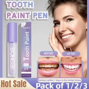 Kit de pintura para blanquear los dientes, eliminar pigmentos y manchas dentales, pintura blanca Natural instantánea, esmalte dental suave ajustado
