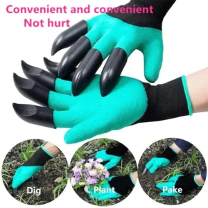 Guantes de excavación, jardinería, inmersión, trabajo, garras, plantación de flores vegetales y tracción de hierba