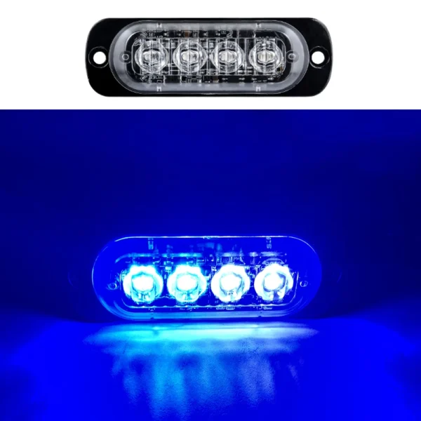 Luz de advertencia de 6LED, luces LED para remolque, luces indicadoras laterales para camión, barra de luz de mal funcionamiento para parrilla de coche, baliza para barcos de motocicleta SUV - Imagen 13
