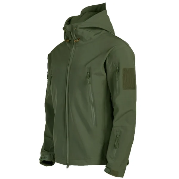 Chaquetas Hombres Táctica a prueba de viento Militar de piel de tiburón Soft Shell chaqueta impermeable hombres Ejército Chaquetas de combate para hombre con capucha Bomber Abrigos - Imagen 7