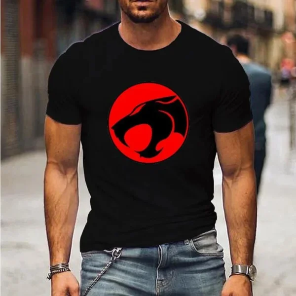 Camisetas de dibujos animados de Anime Thundercats, camiseta de moda para hombres y mujeres, ropa de calle de gran tamaño, camisetas Harajuku, ropa 24209
