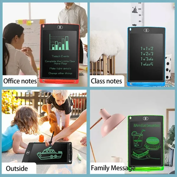 Tablero de dibujo LCD de 6,5/8,5/10/12 pulgadas, tableta de escritura, pizarra mágica de dígitos, herramienta de pintura artística, juguetes para niños, juego mental, regalo para niños - Imagen 6
