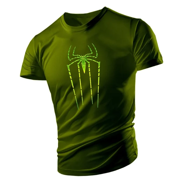 Camiseta con estampado de araña para hombre, Top de manga corta, holgado, informal, Hip-Hop, personalidad, moda de verano - Imagen 7
