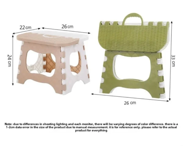 Taburete plegable de plástico grueso para puesto, taburete para niños, taburete de tren portátil ligero, taburete bajo para adultos, muebles que ahorran espacio - Imagen 6