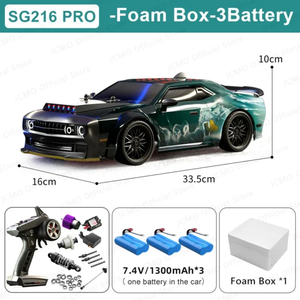 Vehículos de Control remoto de alta velocidad 1:16 sin escobillas 4WD RC coches deportivos SG116 PRO 40 KM/H coches de juguete regalos SG216 MAX RC Car 70 + KM/H - Imagen 7