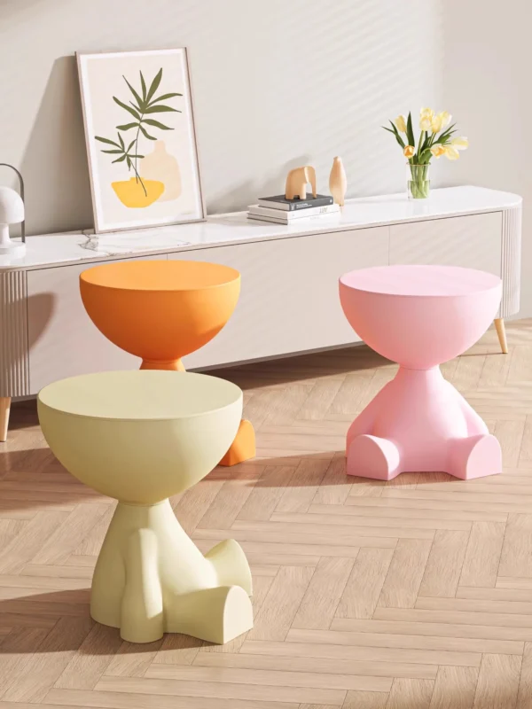 Mesa auxiliar de sofá de dibujos animados personalizada, mesa de centro creativa de cabeza plana, mesa de centro de plástico para el hogar, mesa auxiliar de muebles - Imagen 4