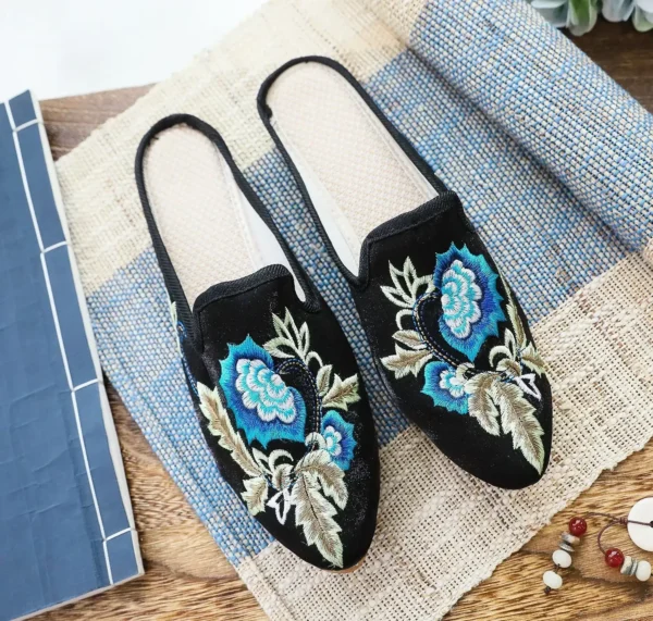 Zapatillas Harajuku de estilo chino para mujer, zapatos informales a la moda con bordado Vintage, ropa de calle de estilo étnico - Imagen 24