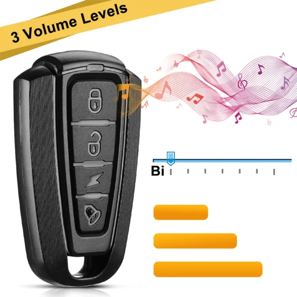 Alarma para motocicleta y bicicleta, sistema de alarma inalámbrico antirrobo con carga USB, Detector de vibración de 115dB, para Moto y coche - Imagen 5