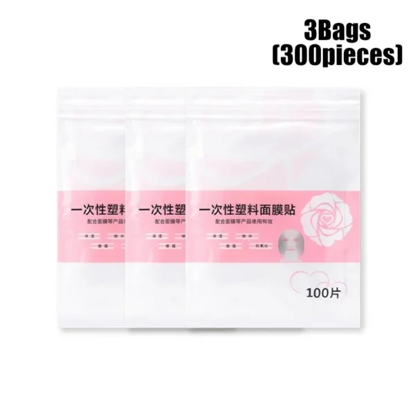Mascarilla Facial película de papel envoltura de plástico Facial desechable para salones de belleza mascarilla Facial transparente herramientas para el cuidado de la piel 500/100 Uds - Imagen 9