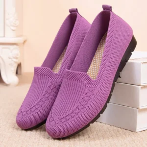 Zapatos informales para mujer, zapatillas planas transpirables de malla de verano, cómodas y ligeras, mocasines sin cordones, Zapatillas para mujer