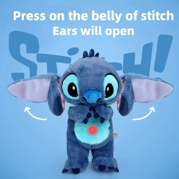 Muñeco de peluche de Disney, juguete de punto, oso de peluche para dormir, música relajante, compañero de juegos, juguete de peluche ligero Kawaii para niños, regalo para niños - Imagen 5