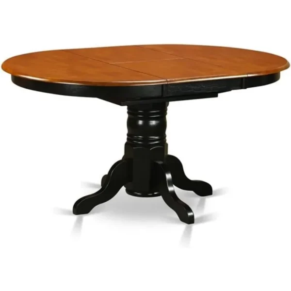 Juego de muebles de comedor de 7 piezas consta de una mesa de cocina ovalada con hoja de mariposa y 6 sillas de comedor, 42 x 60 pulgadas - Imagen 3