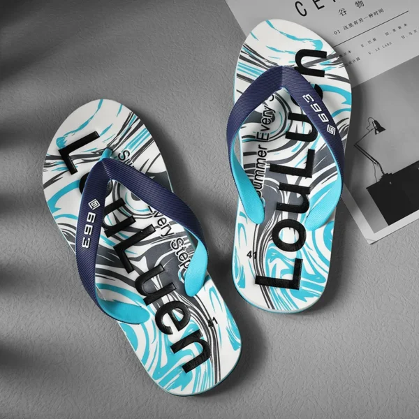 Zapatillas de hombre, chanclas, zapatos de verano para hombre, zapatos transpirables, zapatillas de playa, adecuadas para paseos en interiores y exteriores, verano - Imagen 6
