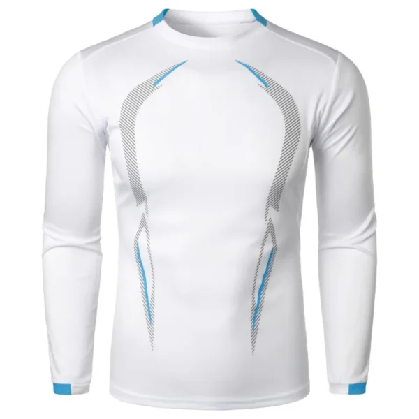 Camiseta de entrenamiento deportivo de manga larga de secado rápido para hombre, ropa de calle ligera para Fitness, camisetas transpirables de gran tamaño para hombre - Imagen 3
