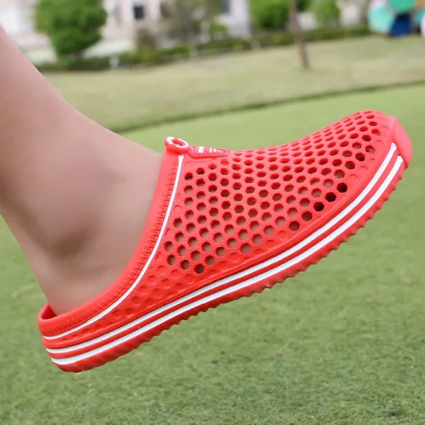 Zapatillas transpirables para hombre, sandalias con agujeros Baotou para exteriores, chanclas de playa, chanclas informales para hombre, sandalias con plataforma - Imagen 6