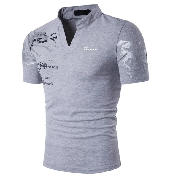 Polo para hombre, camisa de Golf con estampado gráfico, cuello en V, calle al aire libre, manga corta, ropa estampada, moda deportiva, ropa de calle de diseñador - Imagen 3