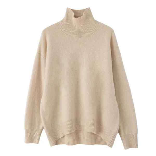 Suéter rojo de lana, jerséis informales holgados con cuello alto, prendas de vestir exteriores suaves de gran tamaño para invierno A 1103002 B B B WinvyNee-ropa de mujer - Imagen 10