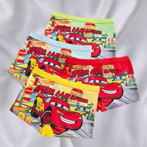 Lightning McQueen, Boxer para niños, Boxers para bebés, 4 paquetes de transpirables y antibacterianos - Imagen 6