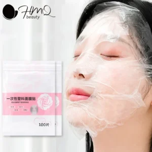 Mascarilla Facial película de papel envoltura de plástico Facial desechable para salones de belleza mascarilla Facial transparente herramientas para el cuidado de la piel 500/100 Uds