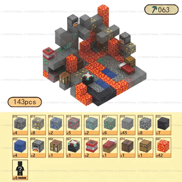Bloques de construcción magnéticos, cubo magnético, juego de juguetes del mundo de la mina, cubos apilables sensoriales Montessori, juego de construcción, regalo de cumpleaños - Imagen 32