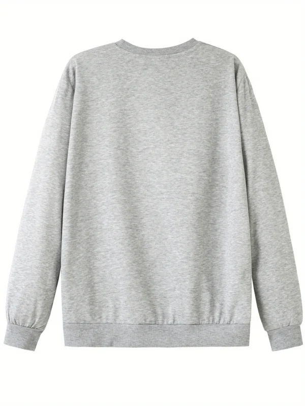 Sudadera deportiva informal de otoño e invierno para hombre, holgada, de gran tamaño, con estampado de París, jersey cálido de lana, sudadera de manga larga con cuello redondo - Imagen 5