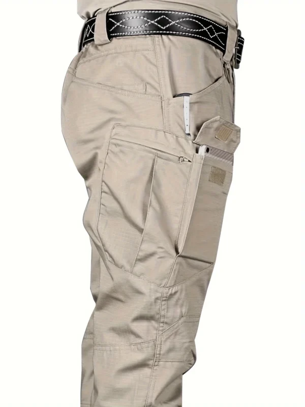 Pantalones tácticos multifuncionales para exteriores para hombre, pantalones deportivos para senderismo al aire libre con múltiples bolsillos, repelentes al agua y resistentes al desgaste - Imagen 4