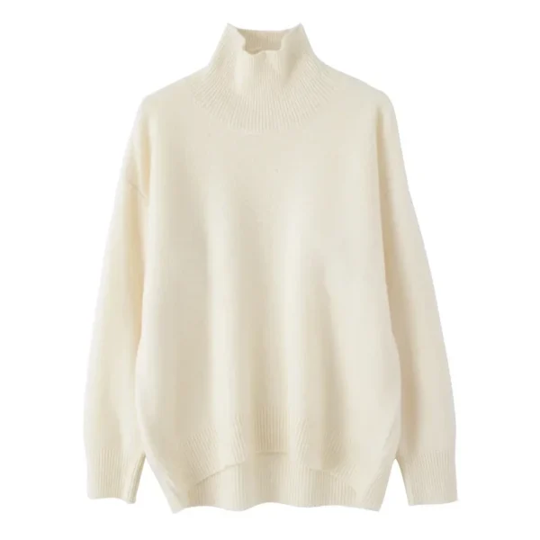 Suéter rojo de lana, jerséis informales holgados con cuello alto, prendas de vestir exteriores suaves de gran tamaño para invierno A 1103002 B B B WinvyNee-ropa de mujer - Imagen 11